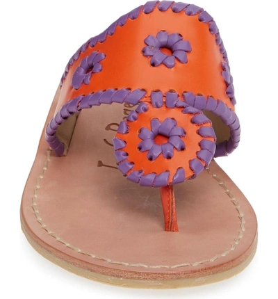 Shop Jack Rogers Spirit Sandal In Orange/ Purple Leather