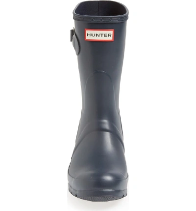Shop Hunter Original Short Waterproof Rain Boot In Navy Matte