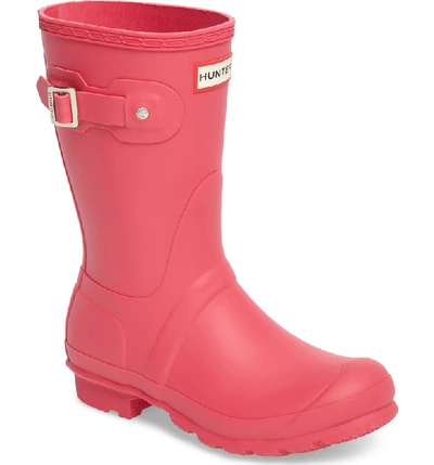 Shop Hunter 'original Short' Rain Boot In Bright Pink