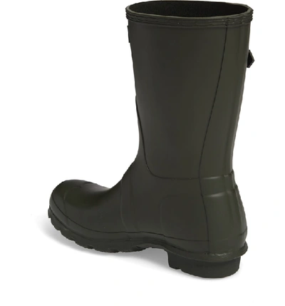 Shop Hunter Original Short Waterproof Rain Boot In Dark Olive
