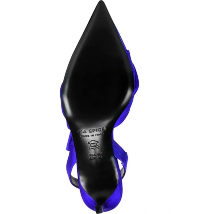 Via Spiga Women s Elisha Satin Kitten Heel Slingback Pumps In
