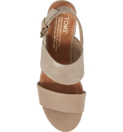 Shop Toms Poppy Sandal In Desert Taupe Suede
