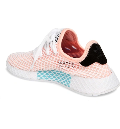 Shop Adidas Originals Deerupt Runner Sneaker In Pink/ Core White