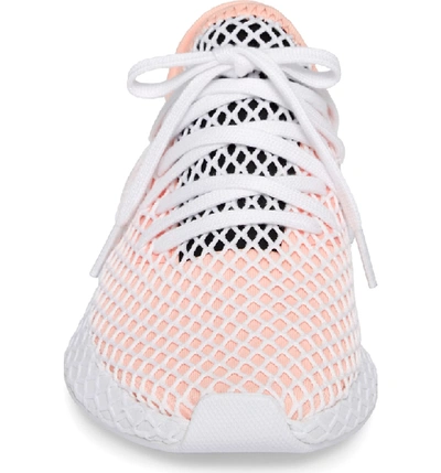 Shop Adidas Originals Deerupt Runner Sneaker In Pink/ Core White