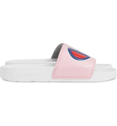 Shop Champion Ipo Sport Slide Sandal In White/ Pink