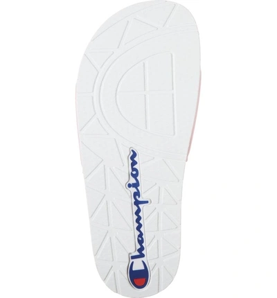 Shop Champion Ipo Sport Slide Sandal In White/ Pink