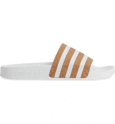 Shop Adidas Originals 'adilette' Slide Sandal In White/ White