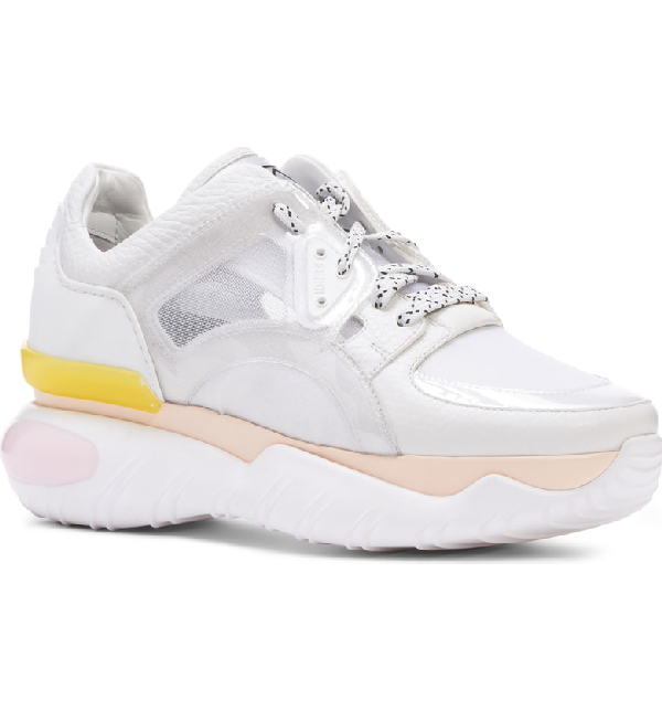 fendi sheer panels chunky sneakers