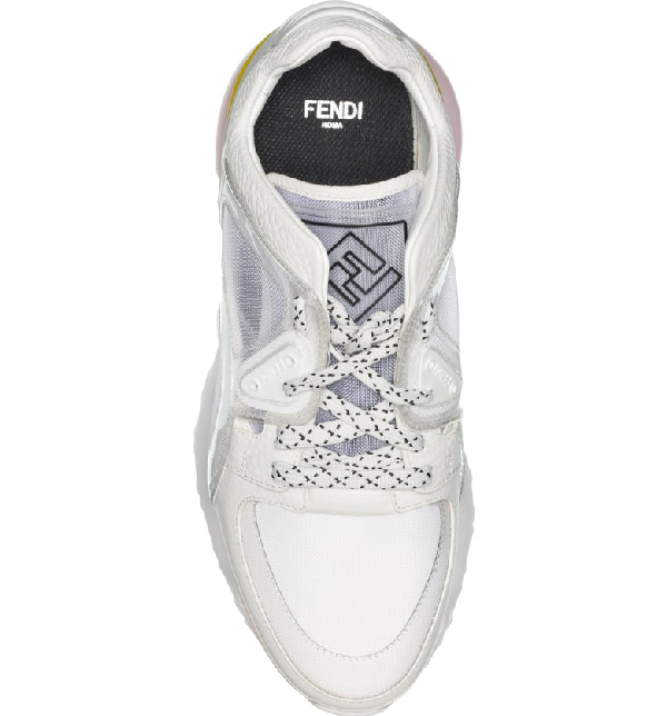 fendi sheer panels chunky sneakers