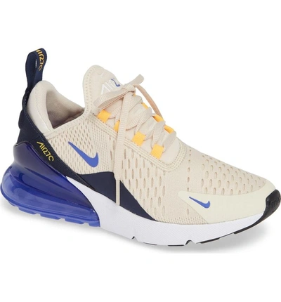 Shop Nike Air Max 270 Sneaker In Light Cream/ Violet/ Navy