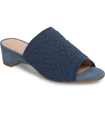 Shop Taryn Rose Nancy Slide Sandal In Denim Knit Fabric