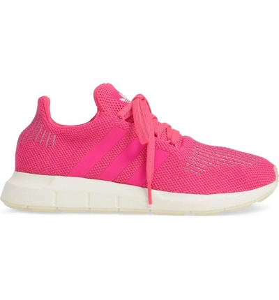 Shop Adidas Originals Swift Run Sneaker In Shock Pink/ Off White