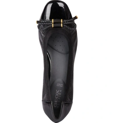 Shop Geox Audalya Wedge Pump In Black Leather