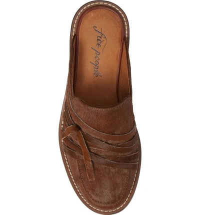 Shop Free People Saratoga Loafer Mule In Copper Calf Hair