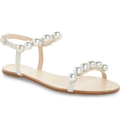 Shop Schutz Hebe Ankle Strap Sandal In Pearl Leather
