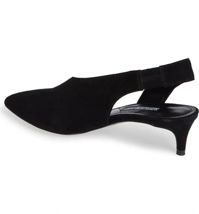 Shop Charles David Picasso Asymmetrical Slingback Pump In Black Suede