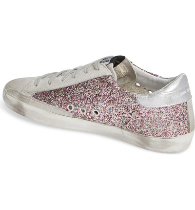 Shop Golden Goose Superstar Glitter Sneaker In Pink Multi/ Grey