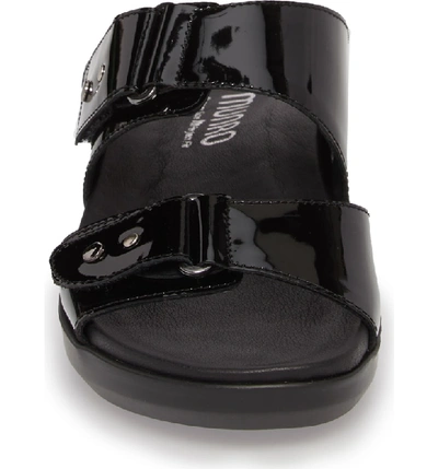 Shop Munro Maclaine Sandal In Black Patent Leather