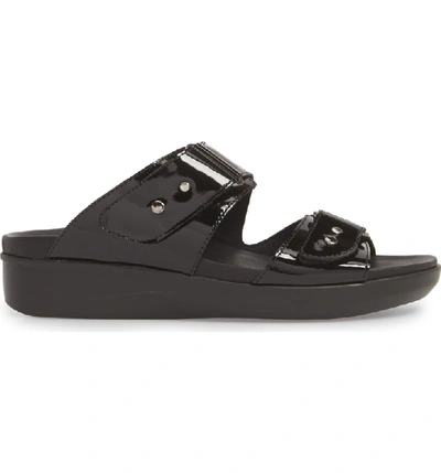 Shop Munro Maclaine Sandal In Black Patent Leather