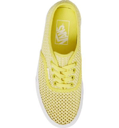 Shop Vans 'authentic' Platform Sneaker In Green Sheen/ True White