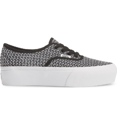 Shop Vans 'authentic' Platform Sneaker In Black/ True White