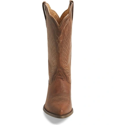 Shop Ariat Round-up Johanna Western Boot In Pearl Leather