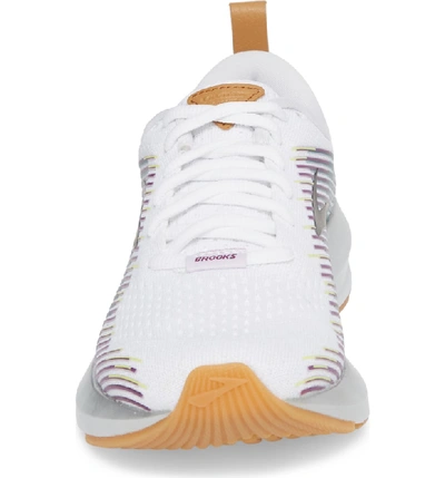 Shop Brooks Levitate Running Shoe In White/ Purple