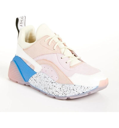 Shop Stella Mccartney Eclypse Lace-up Sneaker In Rose/ White