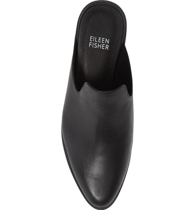 Shop Eileen Fisher Mule In Black Leather