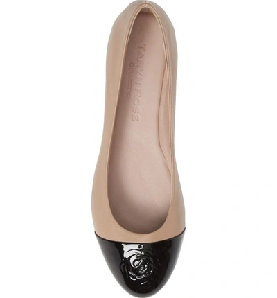 Shop Taryn Rose Rosa Ballet Flat In Black/ Nude