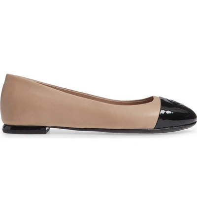 Shop Taryn Rose Rosa Ballet Flat In Black/ Nude