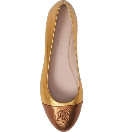 Shop Taryn Rose Rosa Ballet Flat In Gold