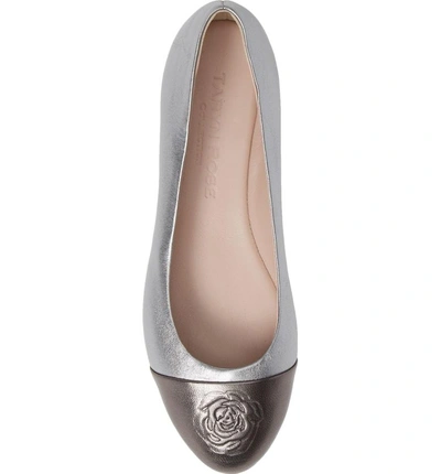 Shop Taryn Rose Rosa Ballet Flat In Silver