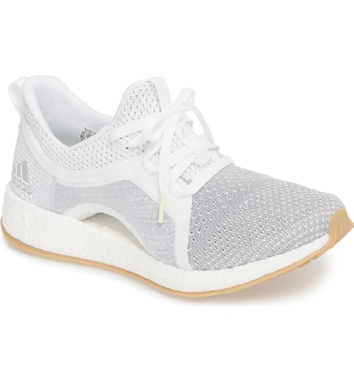 Shop Adidas Originals Pureboost X Clima Sneaker In White/ Silver/ Grey
