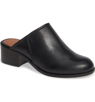 Shop Frye Claire Mule In Black Leather