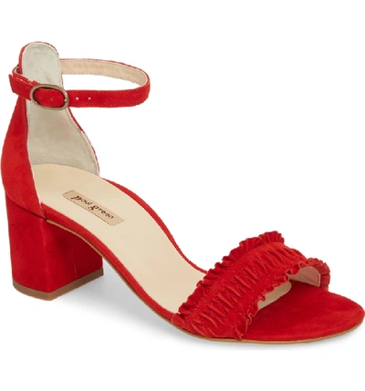 Shop Paul Green Palermo Ankle Strap Sandal In Red Suede