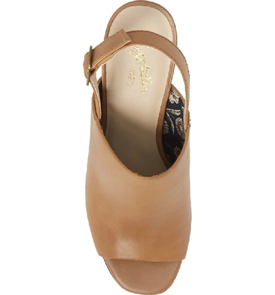 Shop Seychelles Abyssal Wedge Sandal In Tan Leather
