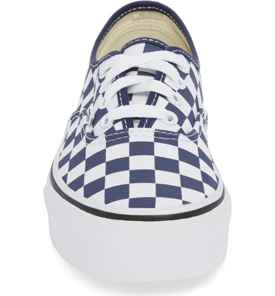 Shop Vans Ua Authentic Platform 2.0 Sneaker In Medieval Blue/ True White