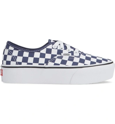 Shop Vans Ua Authentic Platform 2.0 Sneaker In Medieval Blue/ True White