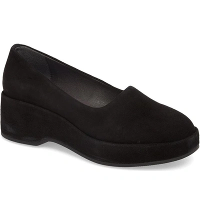 Shop Camper Sisea Platform Shoe In Black Leather