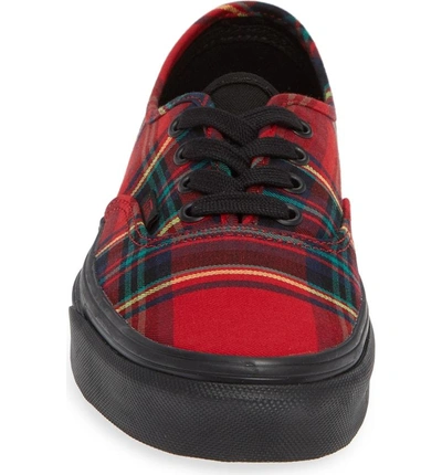 Shop Vans 'authentic' Sneaker In Plaid Mix Red