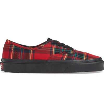 Shop Vans 'authentic' Sneaker In Plaid Mix Red