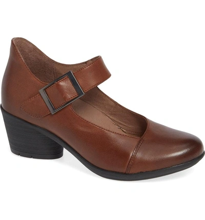 Shop Dansko Roxanne Pump In Chestnut Leather