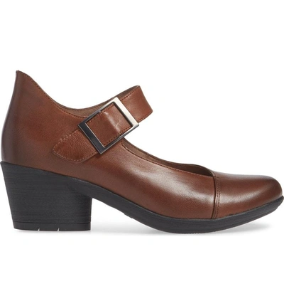 Shop Dansko Roxanne Pump In Chestnut Leather