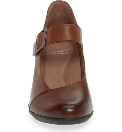 Shop Dansko Roxanne Pump In Chestnut Leather