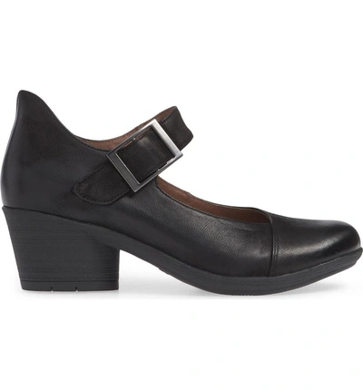 Shop Dansko Roxanne Pump In Black Burnished Nubuck Leather