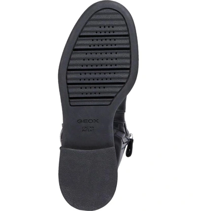 Shop Geox Adrya Knee High Boot In Black Leather
