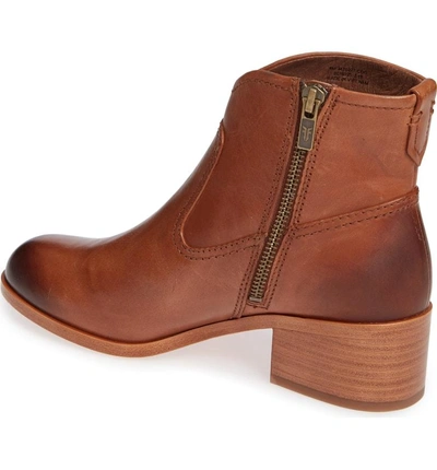 Shop Frye Claire Bootie In Cognac Leather