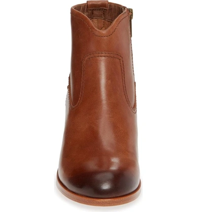 Shop Frye Claire Bootie In Cognac Leather