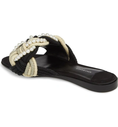 Shop Tony Bianco Josie Slide Sandal In Rope/ Pearl Fabric